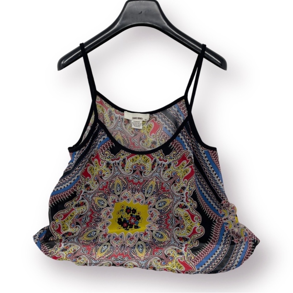 Sans Souci Cropped Floral Print Tank Top - Picture 4 of 8